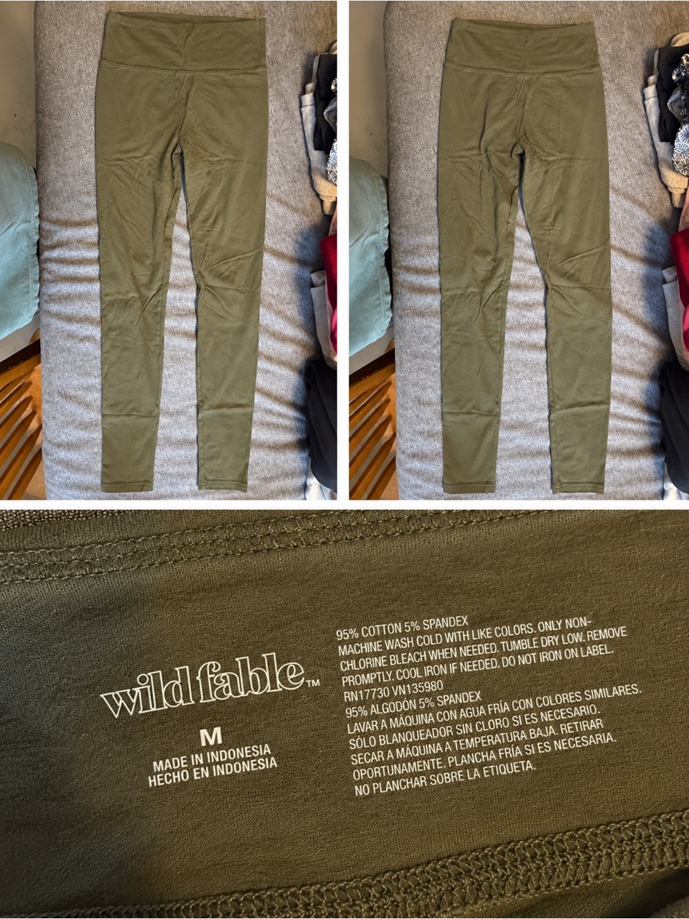wild fable Olive Green Kids Leggings - Stretch Yoga Pant